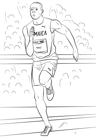 Usain Bolt Coloring Page